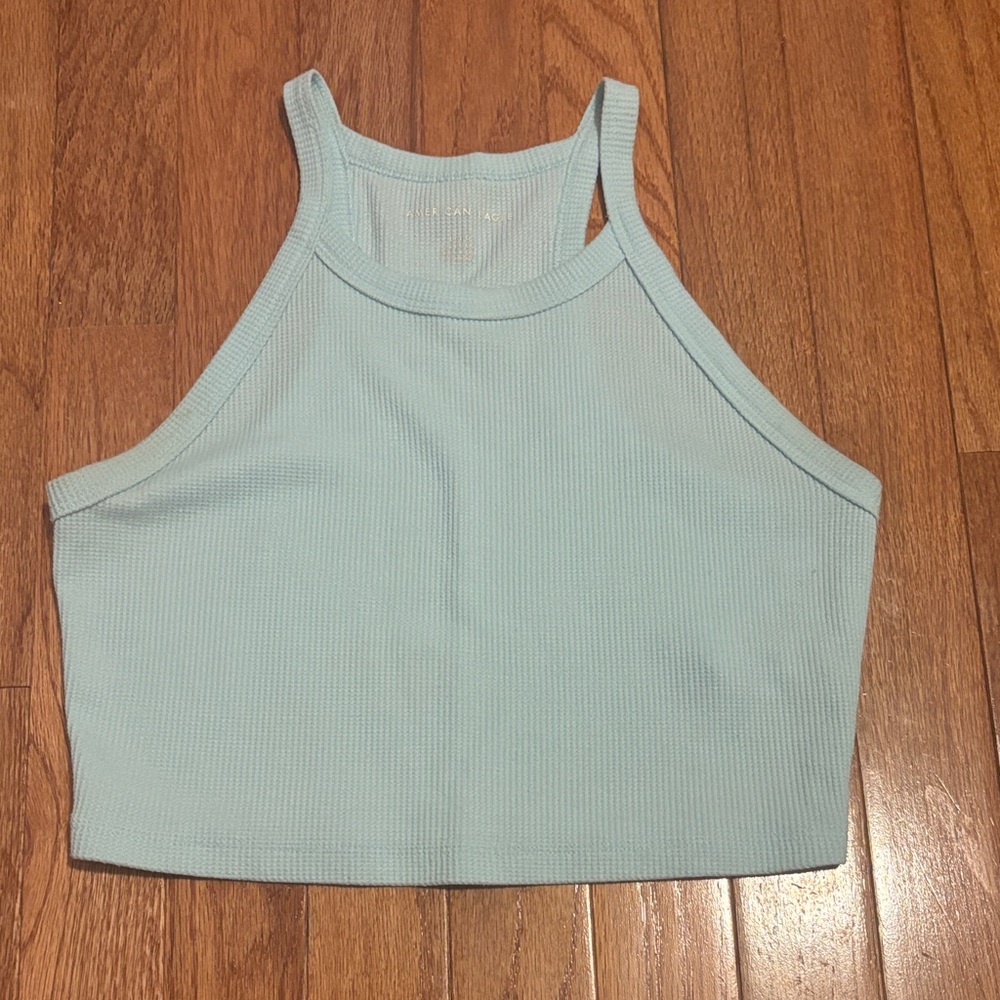 American Eagle Outfitters Light Blue Crop Top